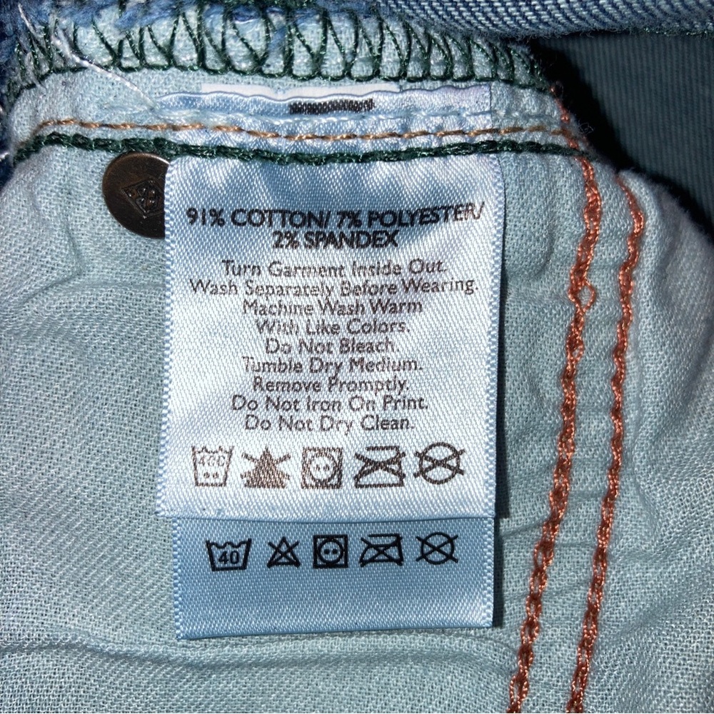 SOLD @sunniebunny 01 Eddie Bauer Curvy Fit Straight Leg Blue Blue Jeans 6 - Picture 5 of 10